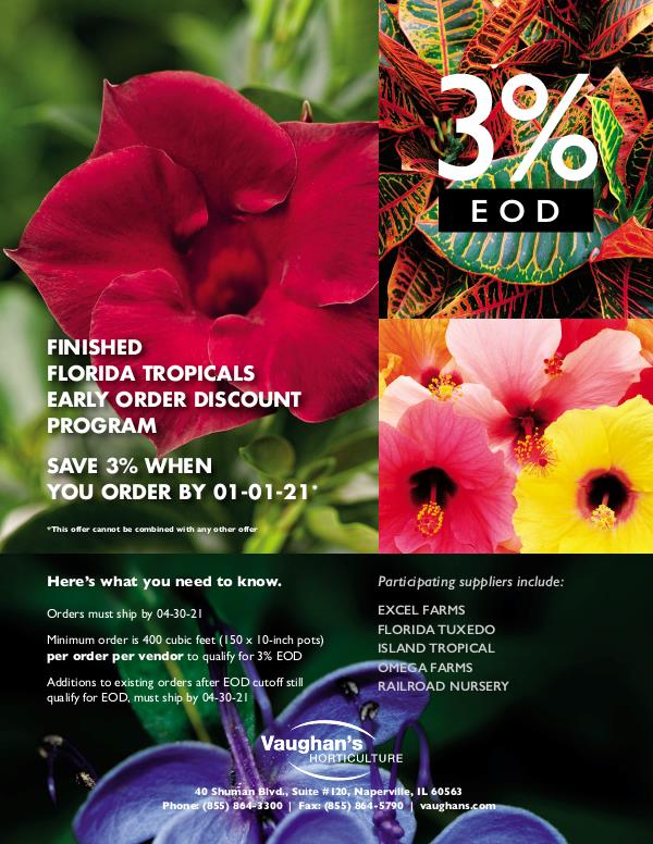 Finished Florida Tropicals Early Order Discount Program